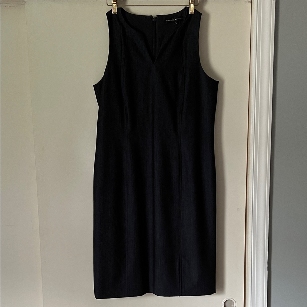 Chic smokey navy Sleeveless Midi Dress